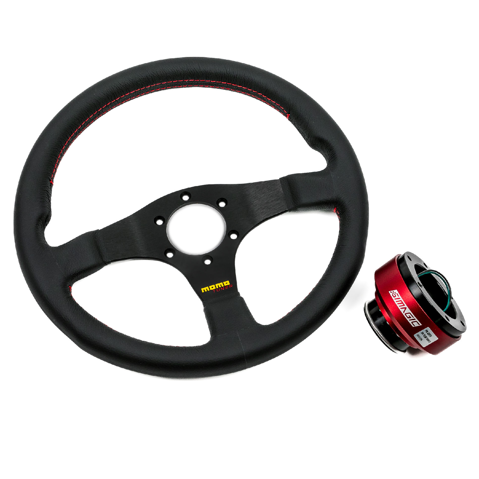 RSeat Europe SimracingBundle Momo Tuner Leather Steering Wheel